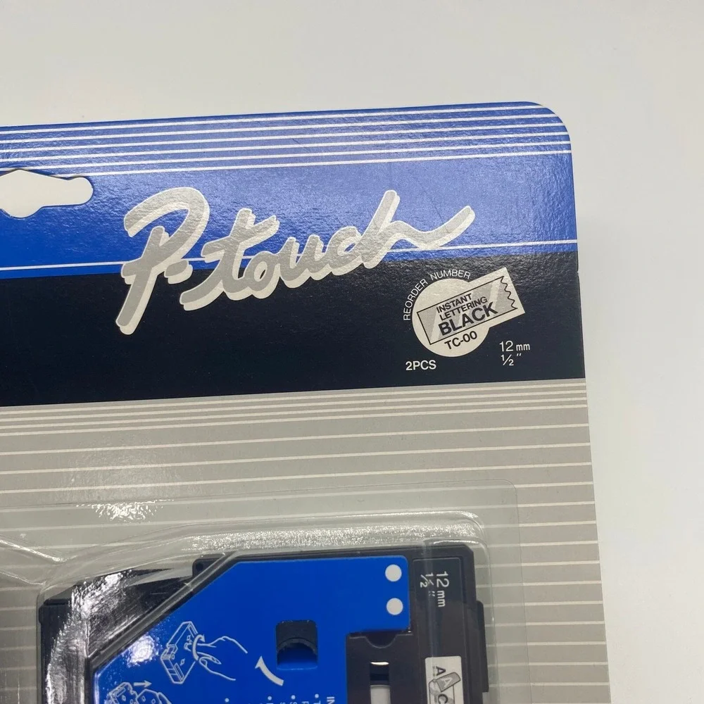Brother P Touch Black Lettering TC-00 1/2